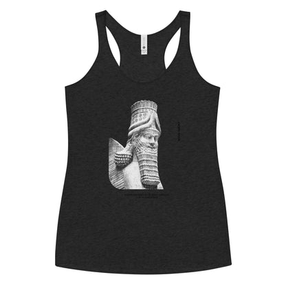 Women's Racerback Tank: Assyrian King Sargon II